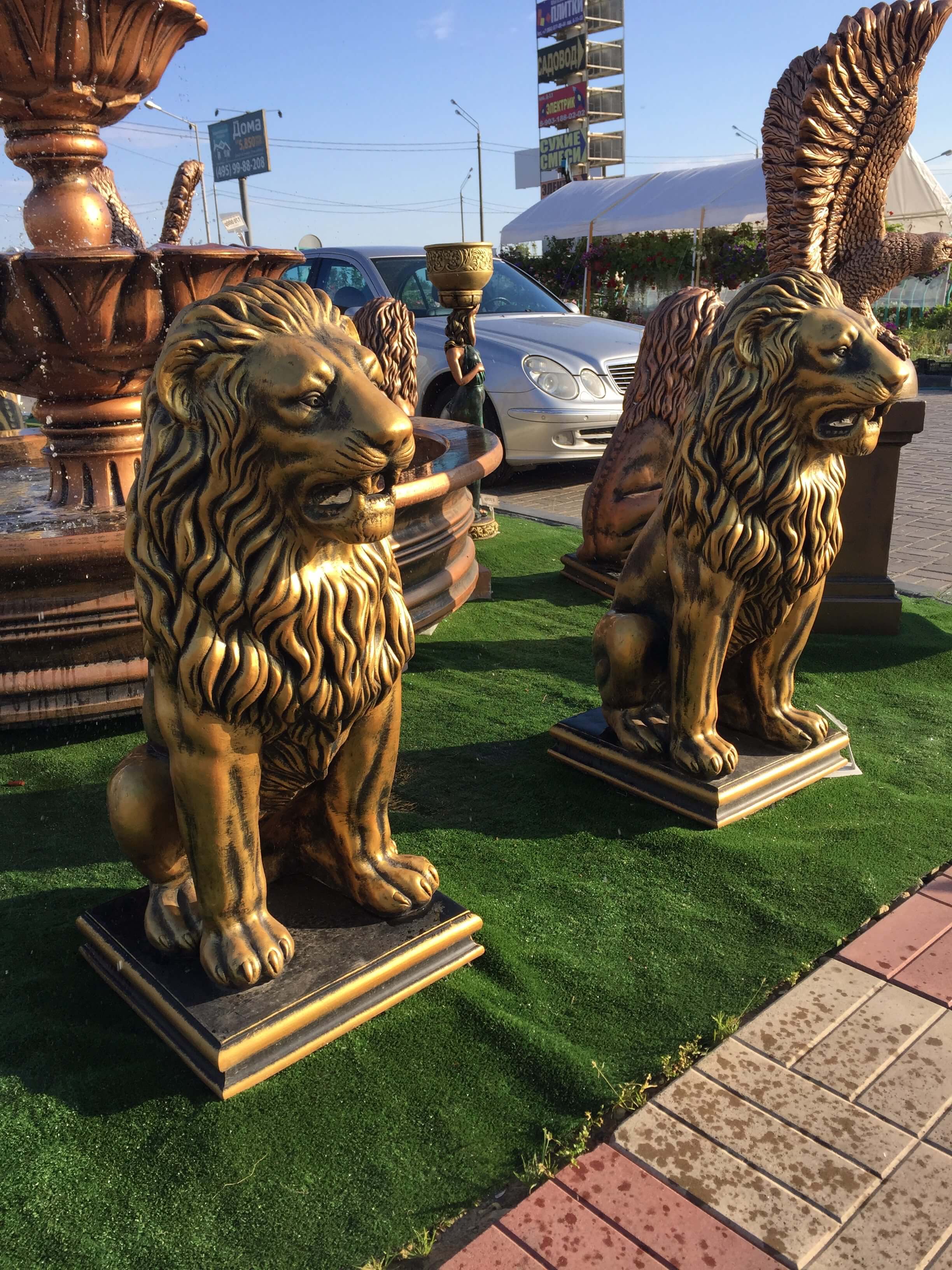 Скульптура льва из полмербетона от производителя!