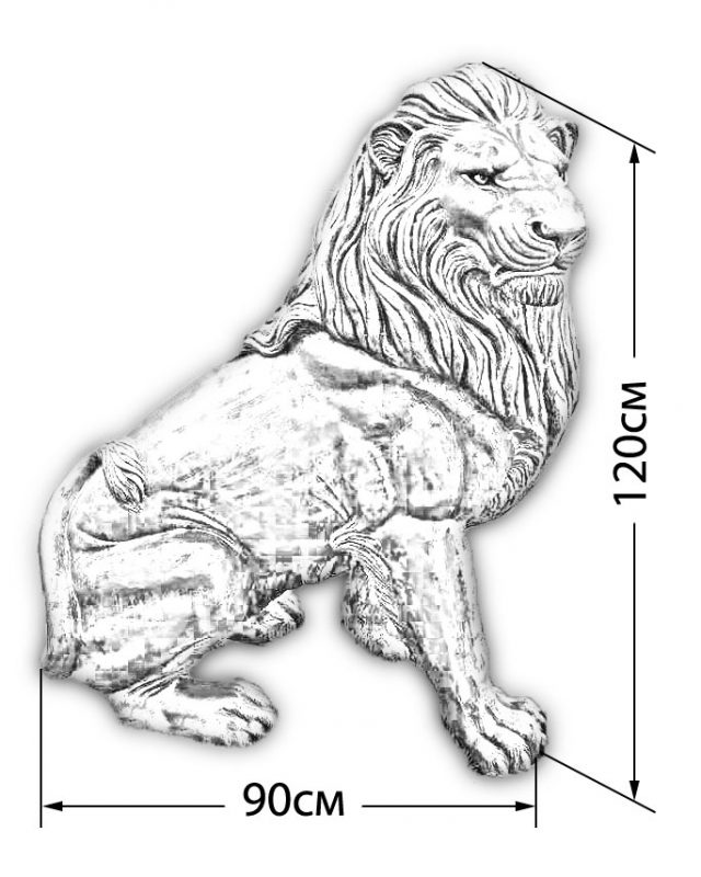 скульптура сидячего льва
