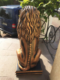 Скульптура льва из бетона - Королевский лев в бронзе 19 5 skulptura lev korolevskij beton bronza