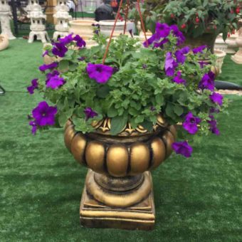 Садовый вазон из бетона — Римская чаша в бронзе 10 Купить римскую чашу для сада или дачи