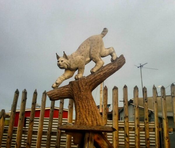 Скульптура садовая Рысь (160 см) 12 figurka sadovaya rys 160 sm 7