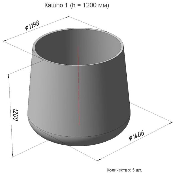 Садовый вазон овальный из бетона 7 photo 2023 03 21 09 45 11
