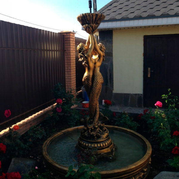 Фонтан Флоренция и Русалки с малой чашей 8 fontan dlya sada rusalki malyi 02