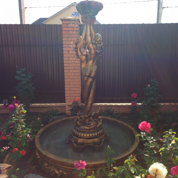 Фонтан Флоренция и Русалки с малой чашей 9 fontan dlya sada rusalki malyi 03
