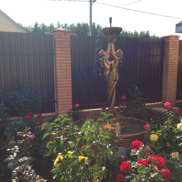 Фонтан Флоренция и Русалки с малой чашей 11 fontan dlya sada rusalki malyi 06