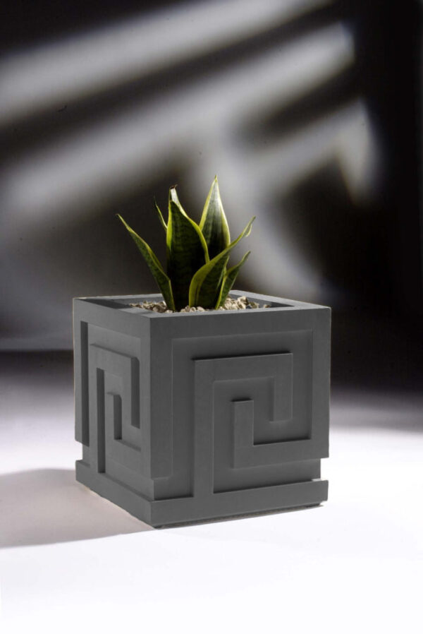 Вазон большой кубический с греческим орнаментом 10 vazon bolshoj kubicheskij s grecheskim ornamentom 51 sm 4