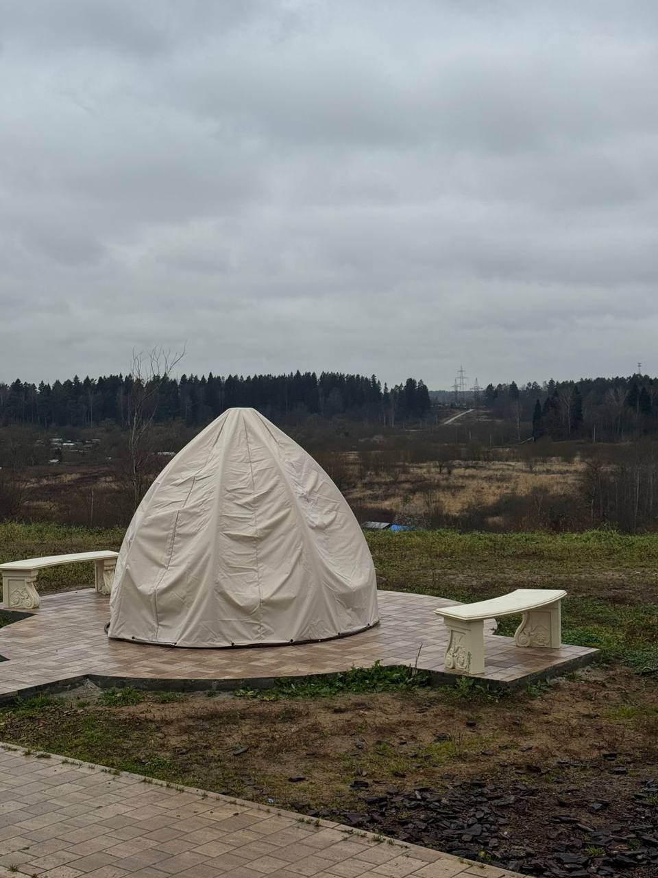 Чехол для Королевского фонтана с каркасом ( d - 250 см) 3 Чехол для фонтана