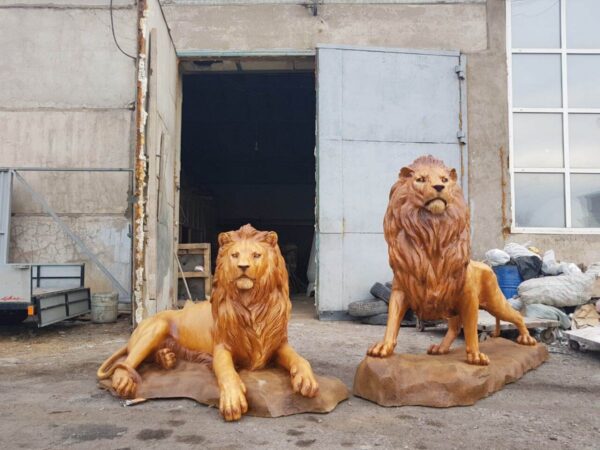 Скульптура лежачего льва 15 лев 75 см
