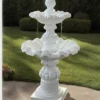 Фонтан классический двухъярусный белый(117 см)