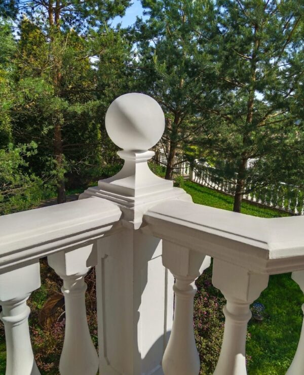 Навершие на столб Шар на ножке Белый (41 см) 11 navershie na stolb shar na nozhke belyj 41 sm 2 1