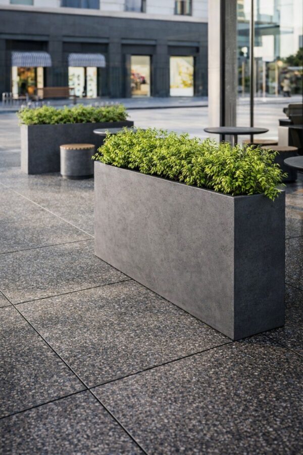 Alternative view of Кашпо прямоугольное Чикаго 120х25 H 71 см