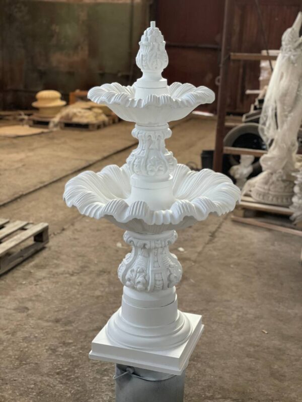 Фонтан классический двухъярусный белый 6 fontan dvuhyarunyj 1