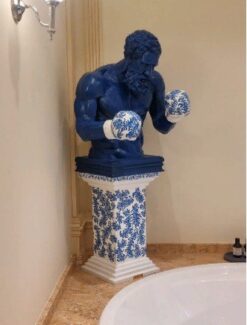 Бюст Геракл в расписных перчатках, синий цвет 11 photo1666516151