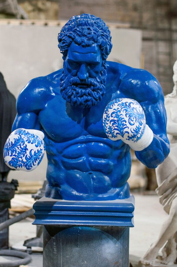 Бюст Геракл в расписных перчатках, синий цвет 13 photo 5271862495604229418 w