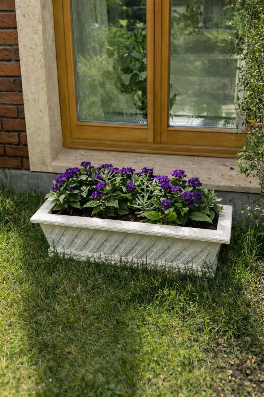 Вазон "Прямоугольный" 87×26 H26 см 2 Вазон "Прямоугольный" 87×26 H26 см — изображение 2