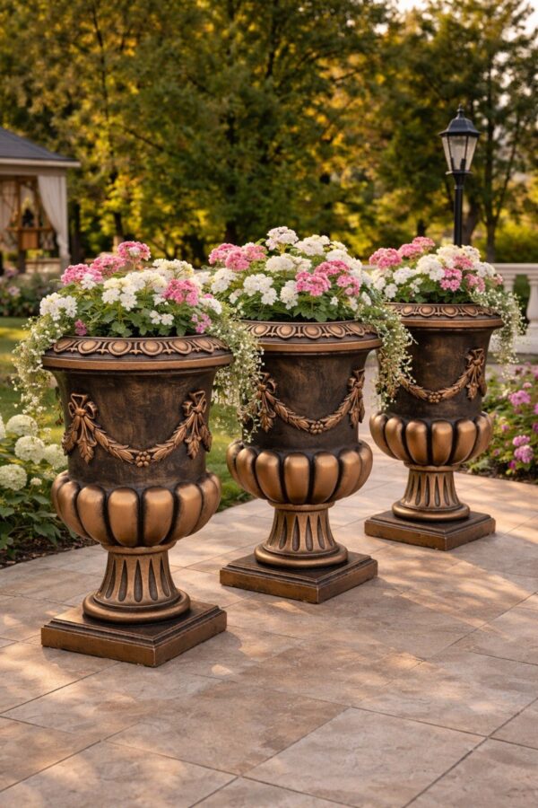 Alternative view of Вазон "Дворцовый" Ø80 H110 см — бронзовый