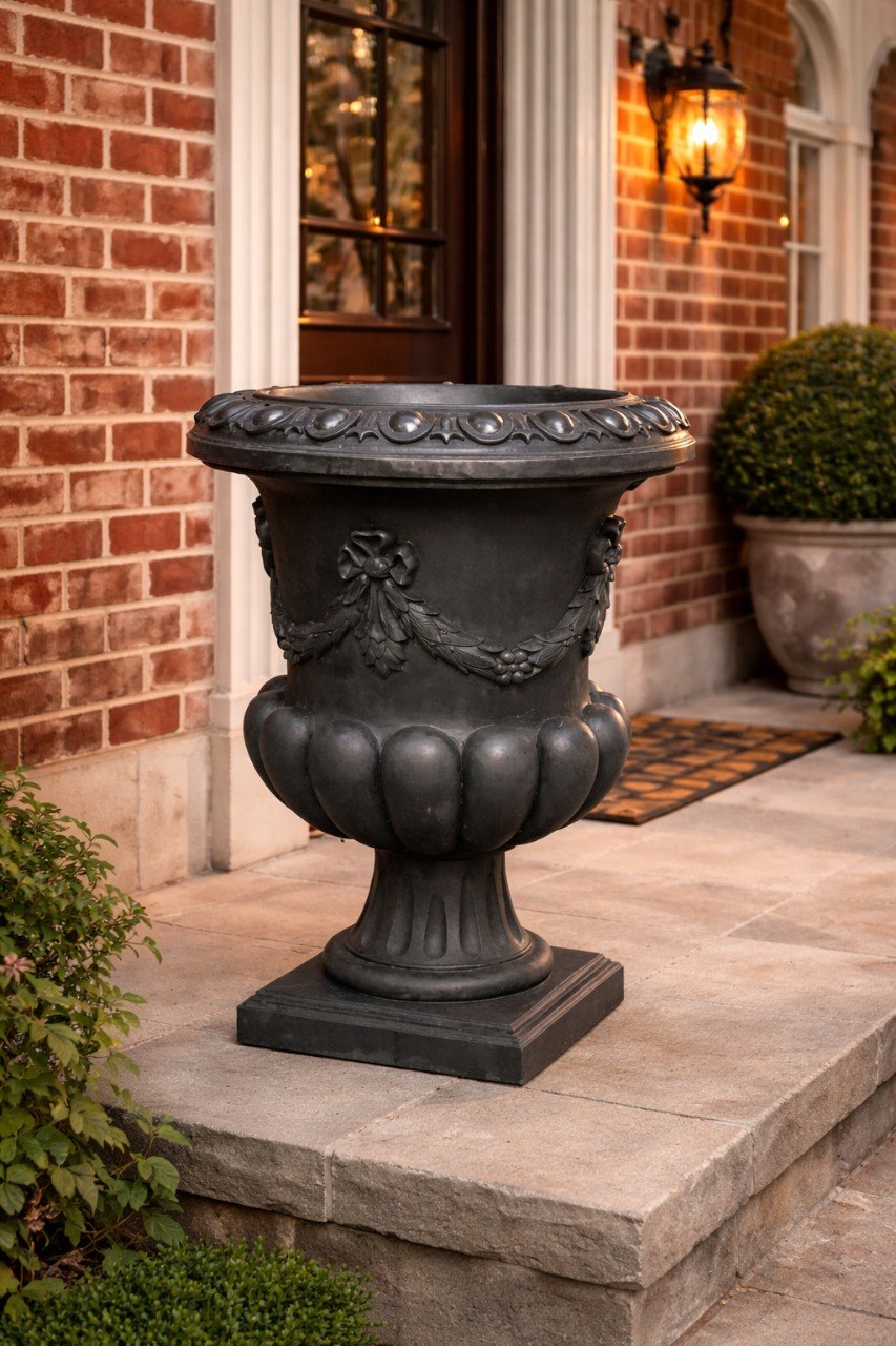 Вазон "Дворцовый" Ø80 H110 см — черный 1 Вазон Дворцовый парковый