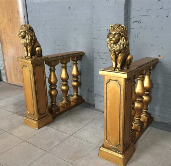 Скульптура из бетона Малый лев в золоте 13 Скульптура из бетона Малый лев в золоте (45 см )