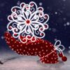 Световая фигура Варежка со снежинкой
