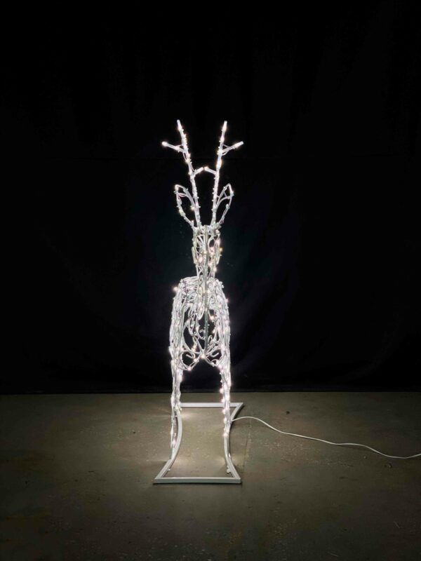 Световая фигура Рождественский олень малый (160 см) 15 рождественский олень в серебре