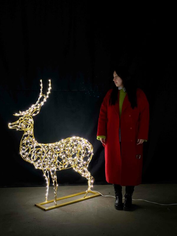 Световая фигура Рождественский олень малый (160 см) 13 олень рождественский малый купить