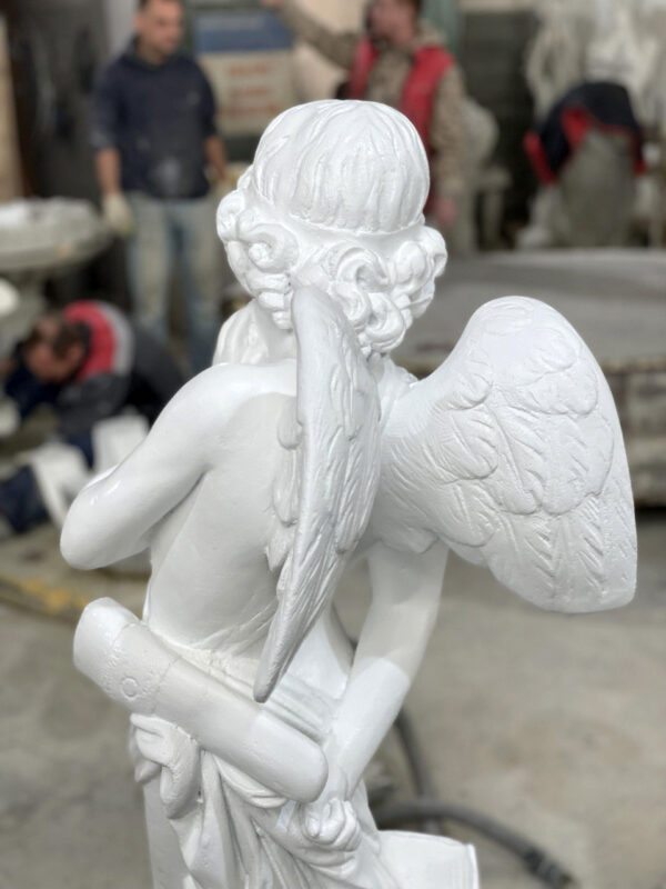 Скульптура Купидон (белый) 13 бетонный купидон