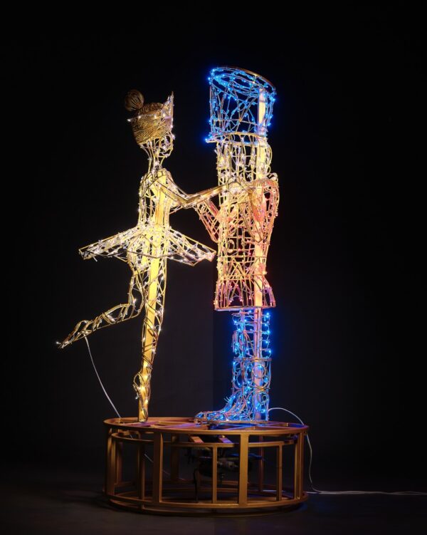 Световая фигура Щелкунчик и балерина (180 см) 8 photo1670915901 1