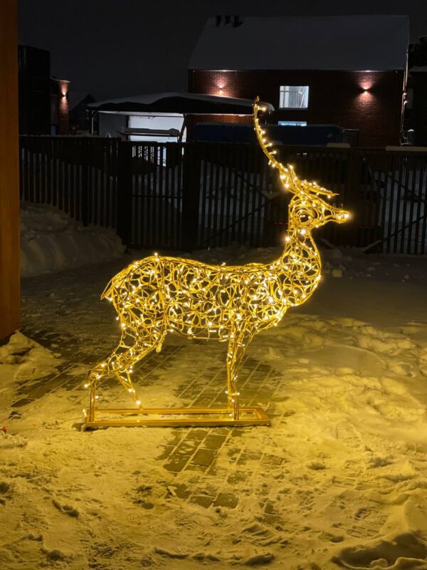 Световая фигура Рождественский олень малый (160 см) 18 svetovoj olen vysota 160sm 2