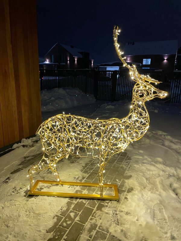 Световая фигура Рождественский олень малый (160 см) 19 svetovoj olen vysota 160sm 3