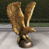 Скульптура орла на полушаре в золотом цвете (85 см)