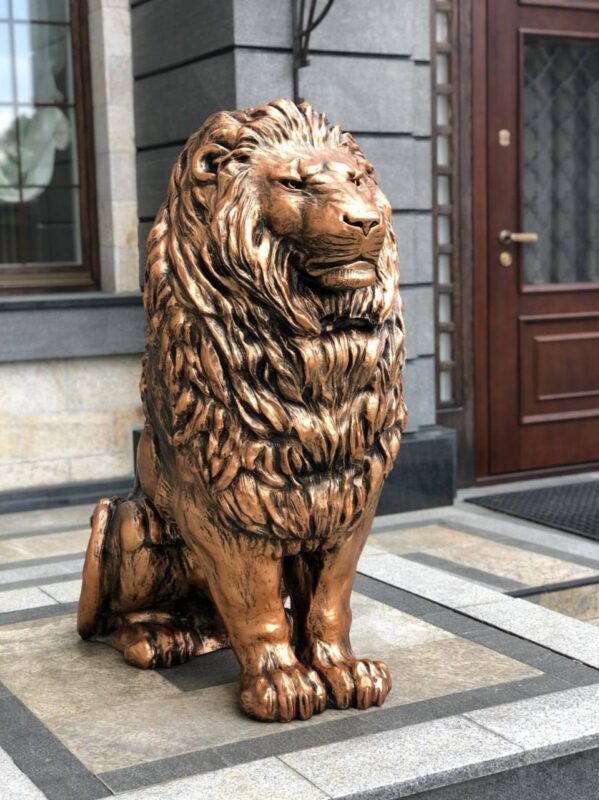 Садовая скульптура — Императорский лев (белый) 35 Садовая скульптура — Императорский лев (бронза)