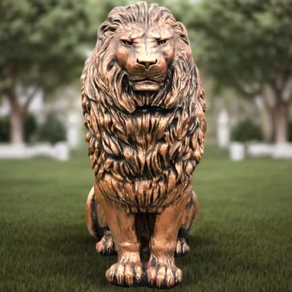Садовая скульптура — Императорский лев. Бронза (120см)