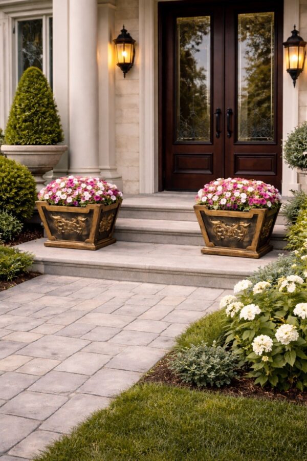 Alternative view of Вазон "Каменный цветок" 65×65 H41 см