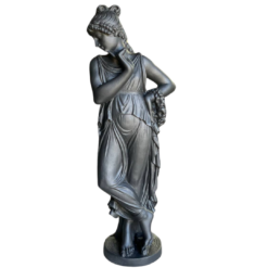 Скульптура девушки Муза (120 см). Черный.