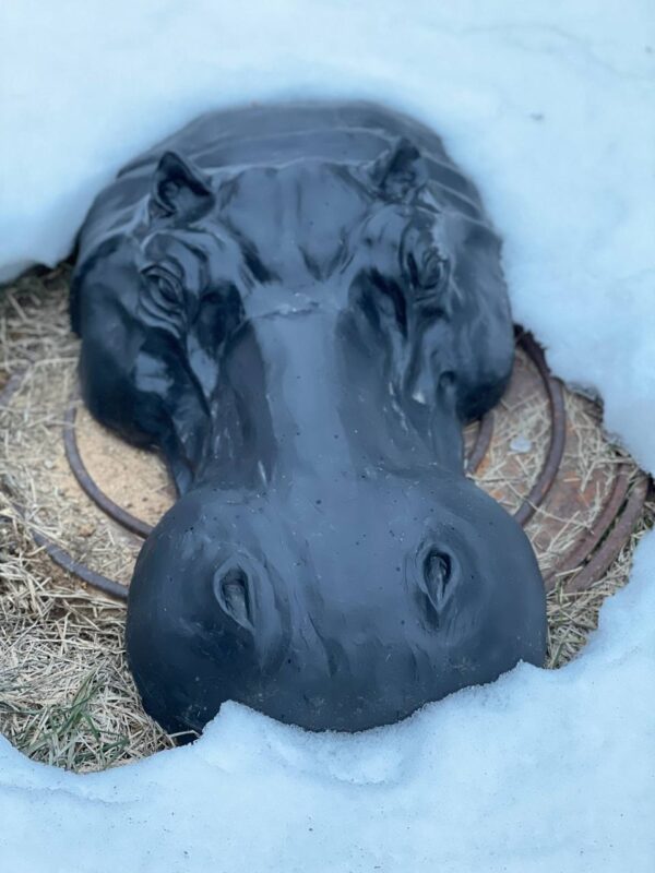 Скульптура Бегемот Папа (85 см) черный 7 5380022682789201533