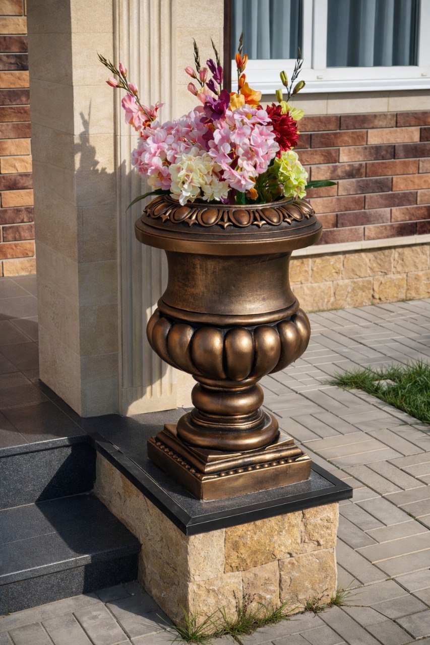 Римская чаша удлиненная (античная бронза) Ø48 H77 см 1 Вазон чаша римская удлиненная