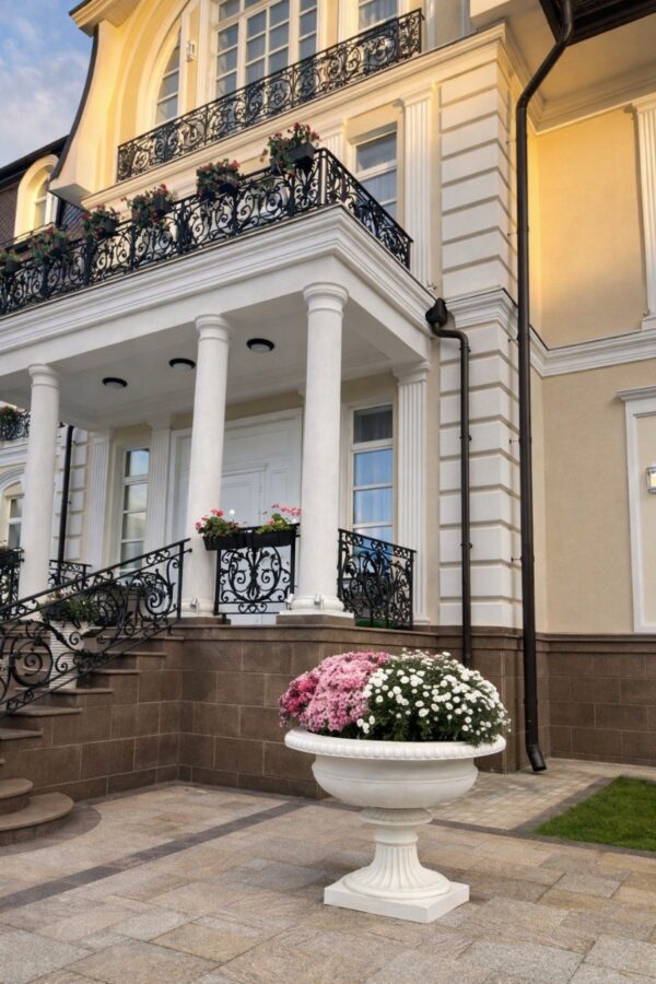 Вазон "Сицилия" Ø89 H66 см — белый 9 vazon sicziliya belyj 2