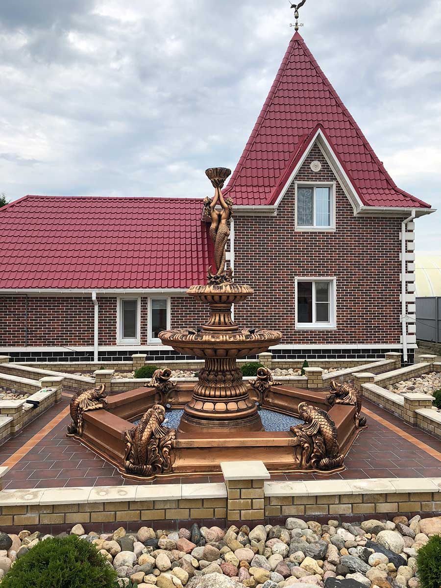 Фонтан Дворцовый с русалками Ø 450 бронзовый 1 Фонтан Дворцовый с русалками