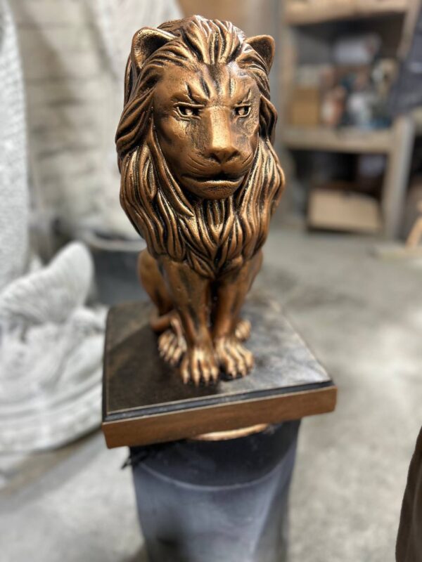 Скульптура из бетона Малый лев в бронзе (45 см) 9 malyj lev v bronze 2