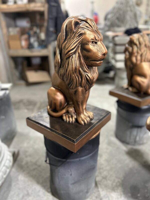 Скульптура из бетона Малый лев в бронзе (45 см) 8 malyj lev v bronze 3