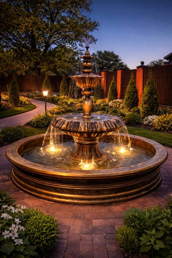 Фонтан королевский золотой