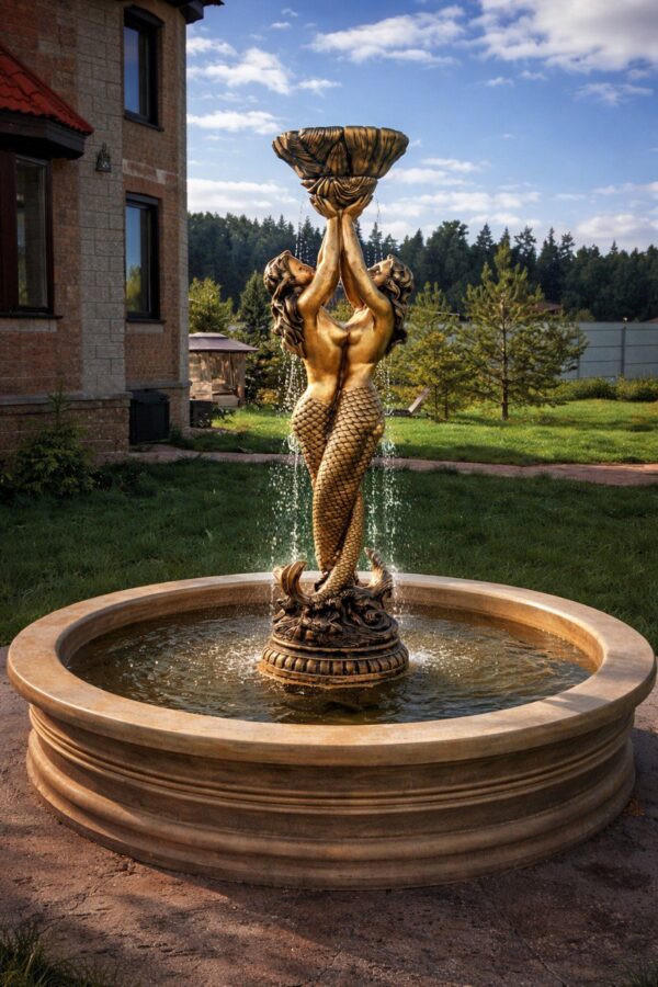 Alternative view of Фонтан Королевский и русалки в золоте