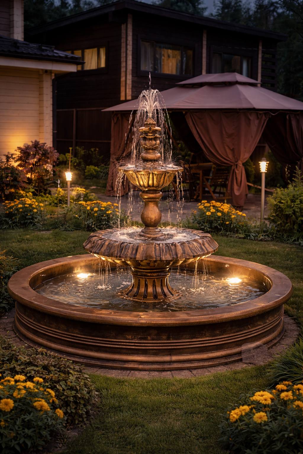 Фонтан Королевский Ø235 см – античная бронза 2 Фонтан королевский античная бронза