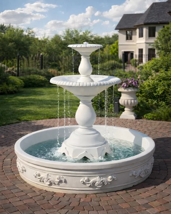 Садовый фонтан Флоренция Аркадиан 150 см с водой во дворе частного дома