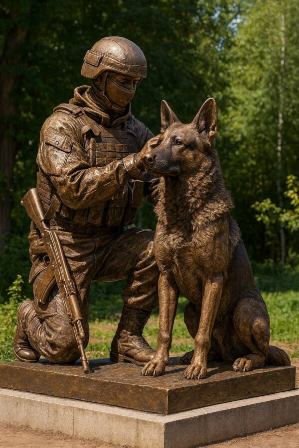 Мемориал бойцам СВО "Солдат с собакой"