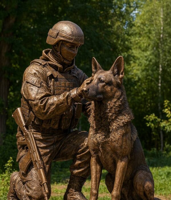 Мемориал бойцам СВО "Солдат с собакой"