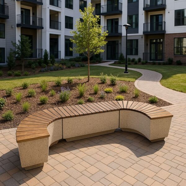 Вазон-лавка из бетона