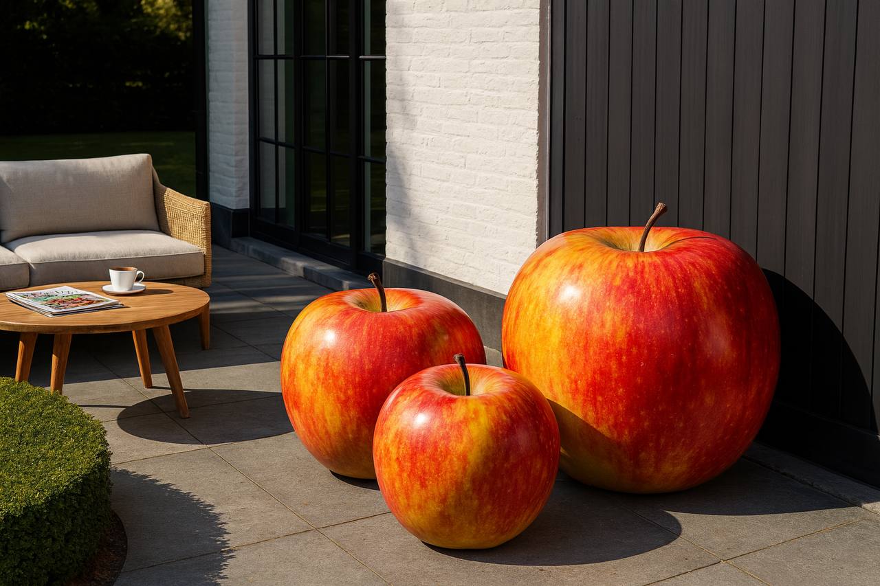 Скульптура Яблоко 4 скульптура из композита яблоко