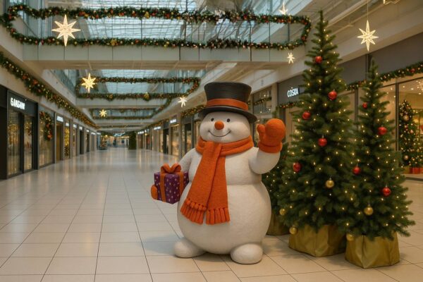 Арт-объект снеговик из композита