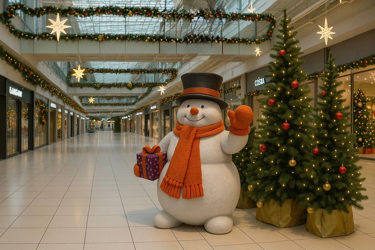 Арт-объект "Снеговик" 1 Арт-объект снеговик из композита